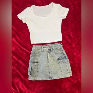 Denim Mini Skirt